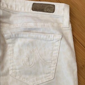AG skinny Cream Cheetah print Jeans